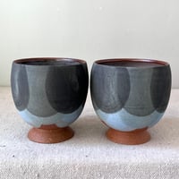 Image 2 of footed cups: set of two: tall tulip