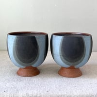 Image 2 of footed peacock cups: set of two