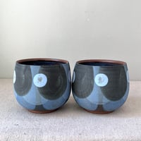 Image 2 of blue cups (dark): set of two