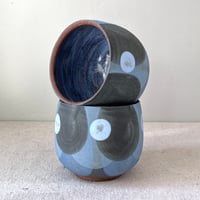 Image 1 of blue cups (dark): set of two