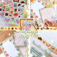 Image 1 of The Aussie Collection Notepad Sticky Notes Washi Tape Sticker Sheet