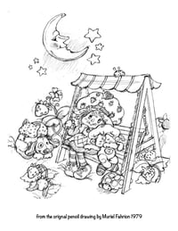 Image 1 of Line Work 1979 Strawberry Shortcake, Raspberry + Apple Dumplin 2 Prints