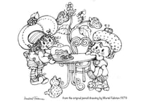 Image 2 of Line Work 1979 Strawberry Shortcake, Raspberry + Apple Dumplin 2 Prints