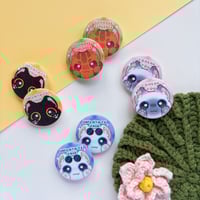Cat Mini Glitter Button Set