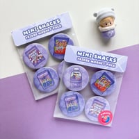 Image 3 of Snacks Fridge Magnet Pack | Pink Purple Green Blue