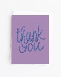 Purple Thank You Card