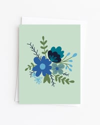 Blue Flower Patch Card