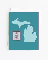 Hello From Michigan Card