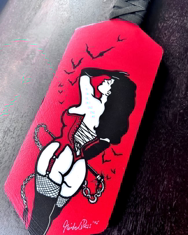 'Mistress of the Night' - Hand-Pressed Vinyl Paddle