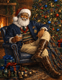 Image 1 of Ralph Lauren Inspired Black Santa