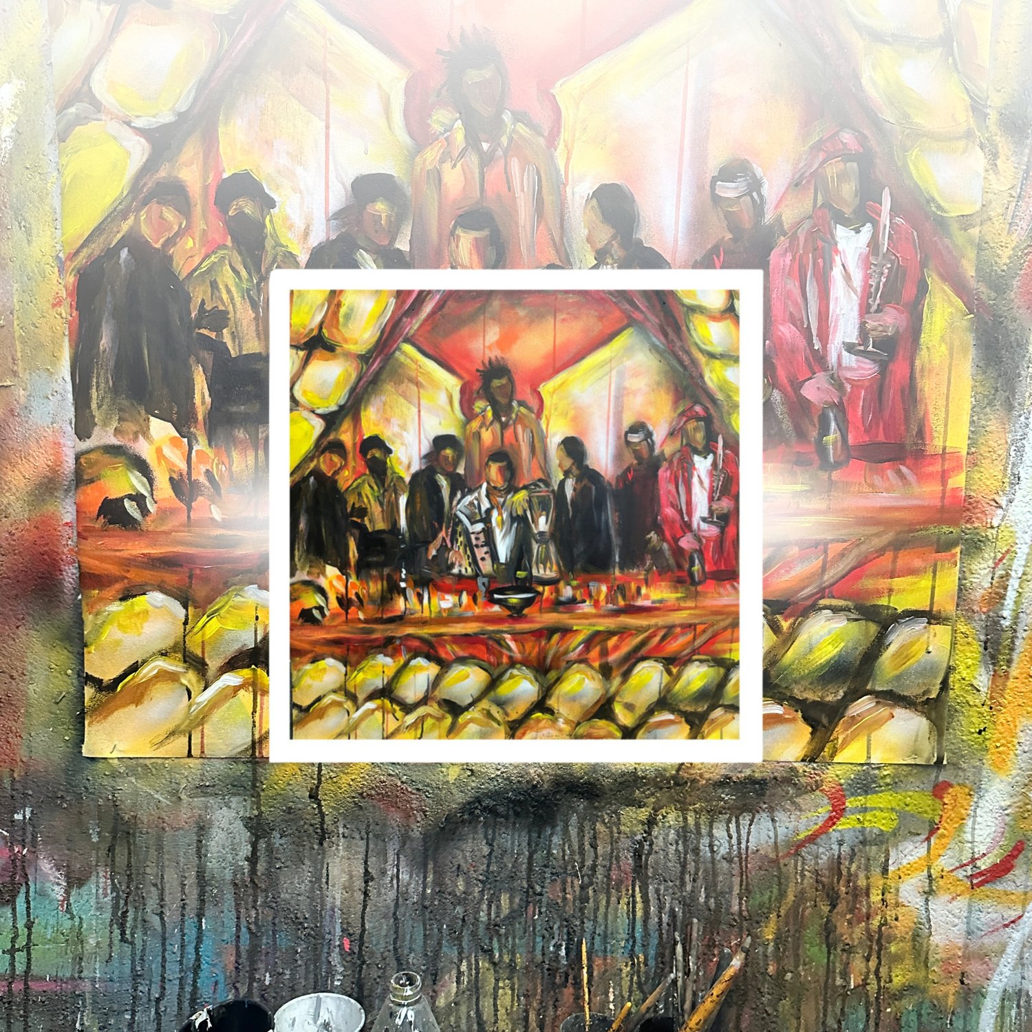 THE LAST SUPPER PRINT - 16x16"