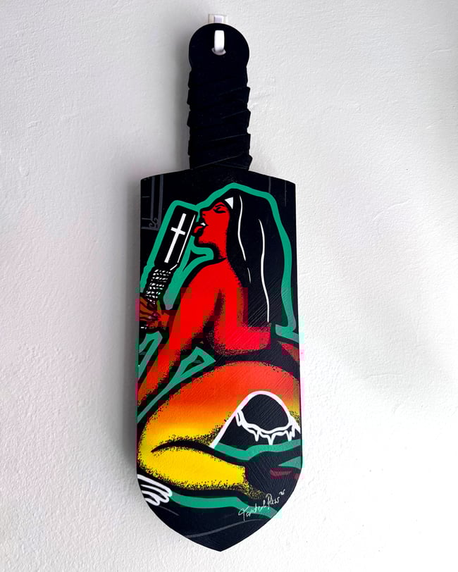 'Punisher' - Hand-Pressed Vinyl Paddle