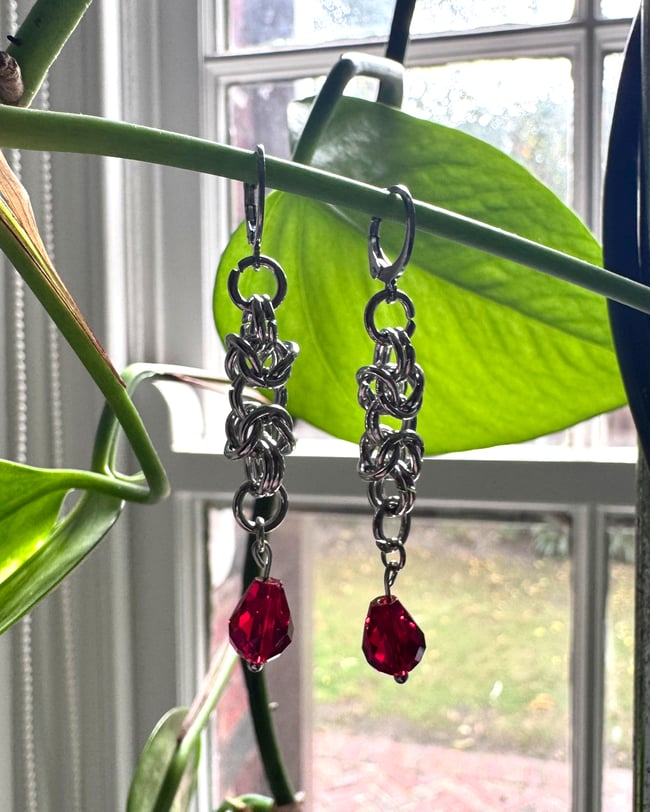 Byzantine Blood Drops Earrings