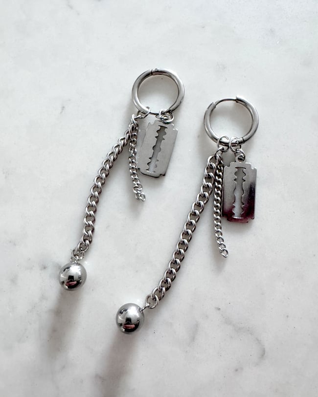 Razor Ball Earrings