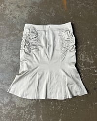 Image 6 of GREIGE RUCHED SATIN SKIRT