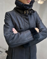 Image 4 of ITALIAN BLACK LEATHER COAT