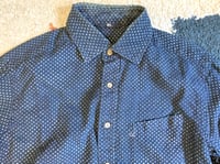 Image 2 of 45 rpm indigo dyed paisley button down shirt, size 3 (M)