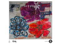 Image 1 of A3 Giclée Art Print — FLOWER SPY  — collaboration with Paula Smith and Marc Craig