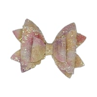 Peach Lace Glitter Sparkle 