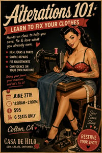 Image 1 of Alterations Workshop June 27th