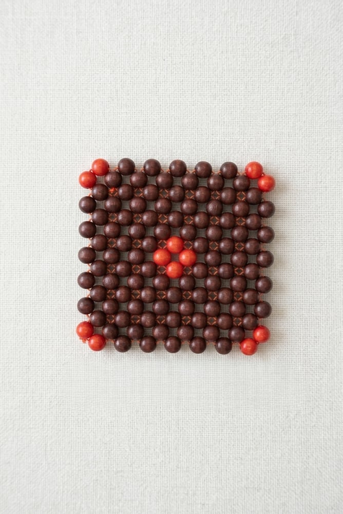 Image of Wooden coaster - Tangerine