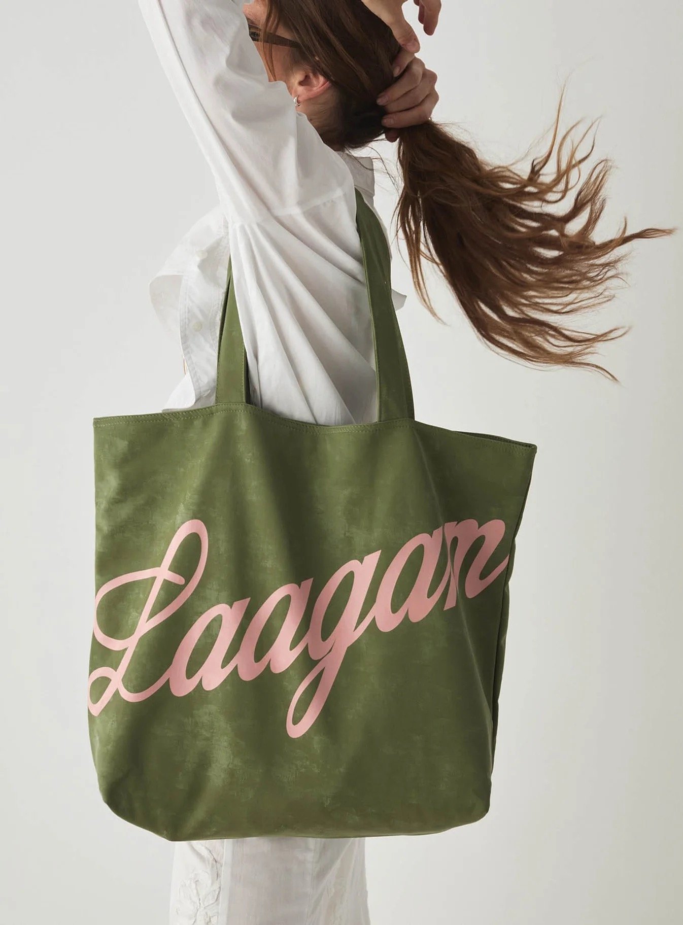 Image of LAAGAM PARADISE KHAKI SHOPPER BAG