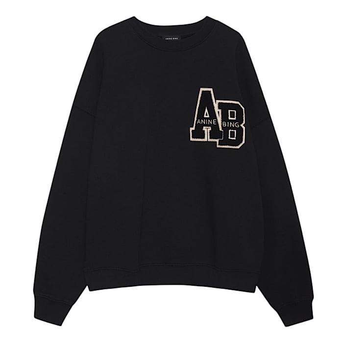 Image of ANINE BING MILES OVERSIZED SWEATER BLACK