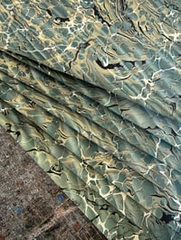 Image 5 of 'DOUBLE MARBLED' papers, green ripple over-marbled - several sheets available