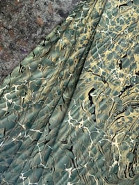 Image 6 of 'DOUBLE MARBLED' papers, green ripple over-marbled - several sheets available