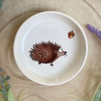 Image 4 of Hedgehog with Acorn Handmade Ceramic Dish