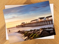 Sunrise at Southwold Pier. Suffolk Coast Greetings Card
