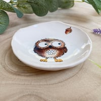 Image 4 of Owl with Acorn Handmade Ceramic Dish
