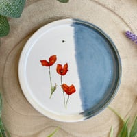 Image 1 of Poppies Hand Thrown Ceramic Dish