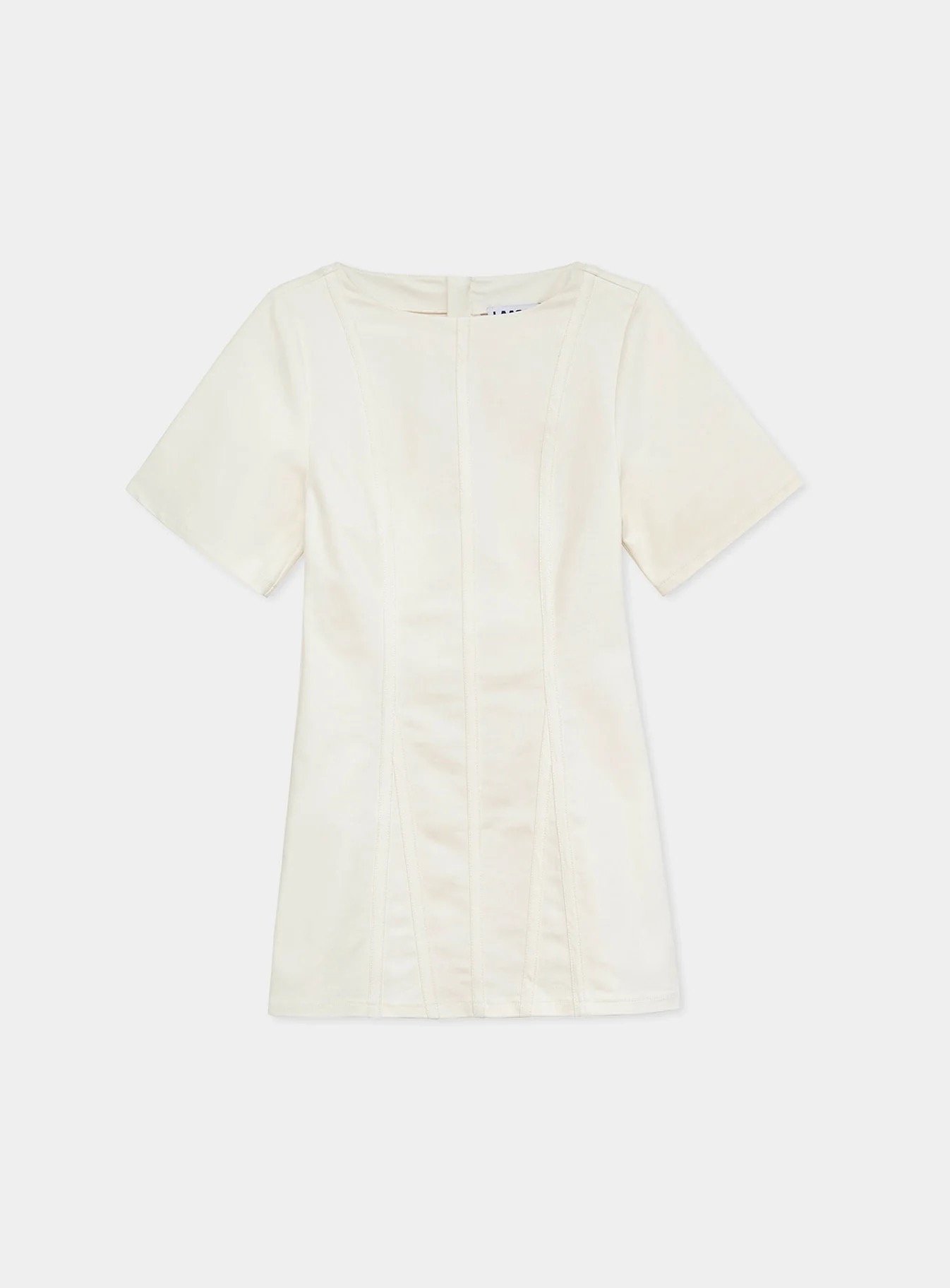 Image of LAAGAM PARADISE ROSETTE ECRU SHORT DRESS