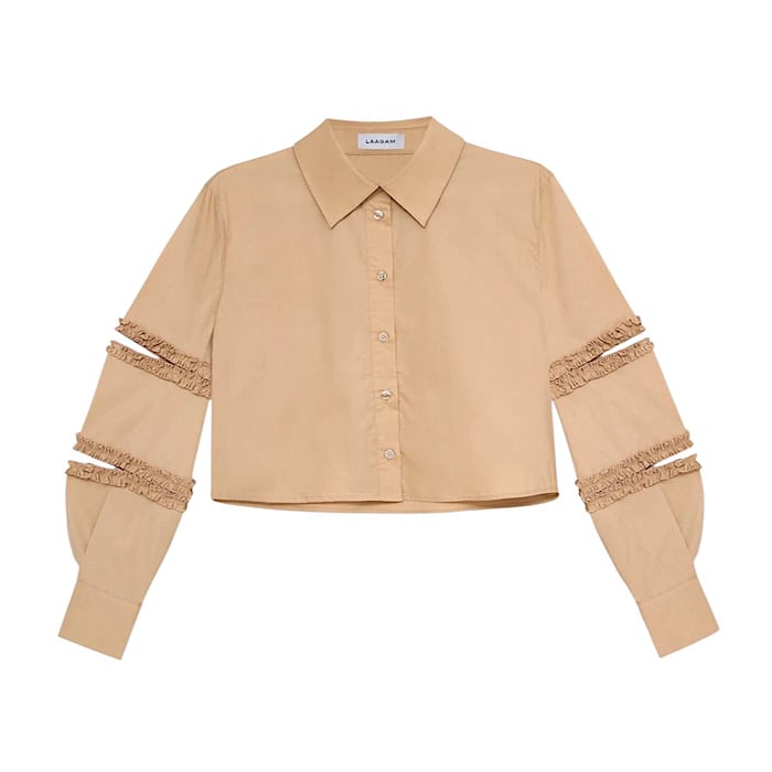 Image of LAAGAM PARADISE MUNA SAND CUT-OUT SHIRT