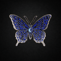 Image 1 of Celestial Butterfly Hard Enamel Pin – Glow Galaxy Wings