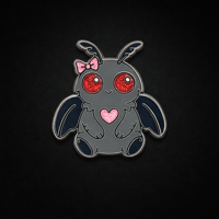 Image 1 of Kawaii Mothman Enamel Pin | Cute Goth Cryptid Pin