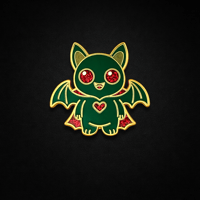 Image 1 of Cute Vampire Bat Enamel Pin | Kawaii Goth Bat Pin