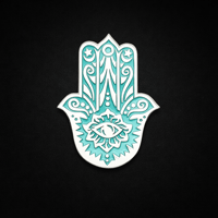 Image 1 of Hamsa Hand Enamel Pin – Protection Symbol Charm