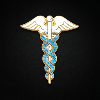 Image 1 of Caduceus Enamel Pin – Staff of Hermes Symbol Pin