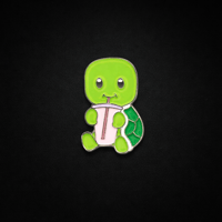 Image 1 of Cute Turtle Soda Enamel Pin – Kawaii Animal Pin
