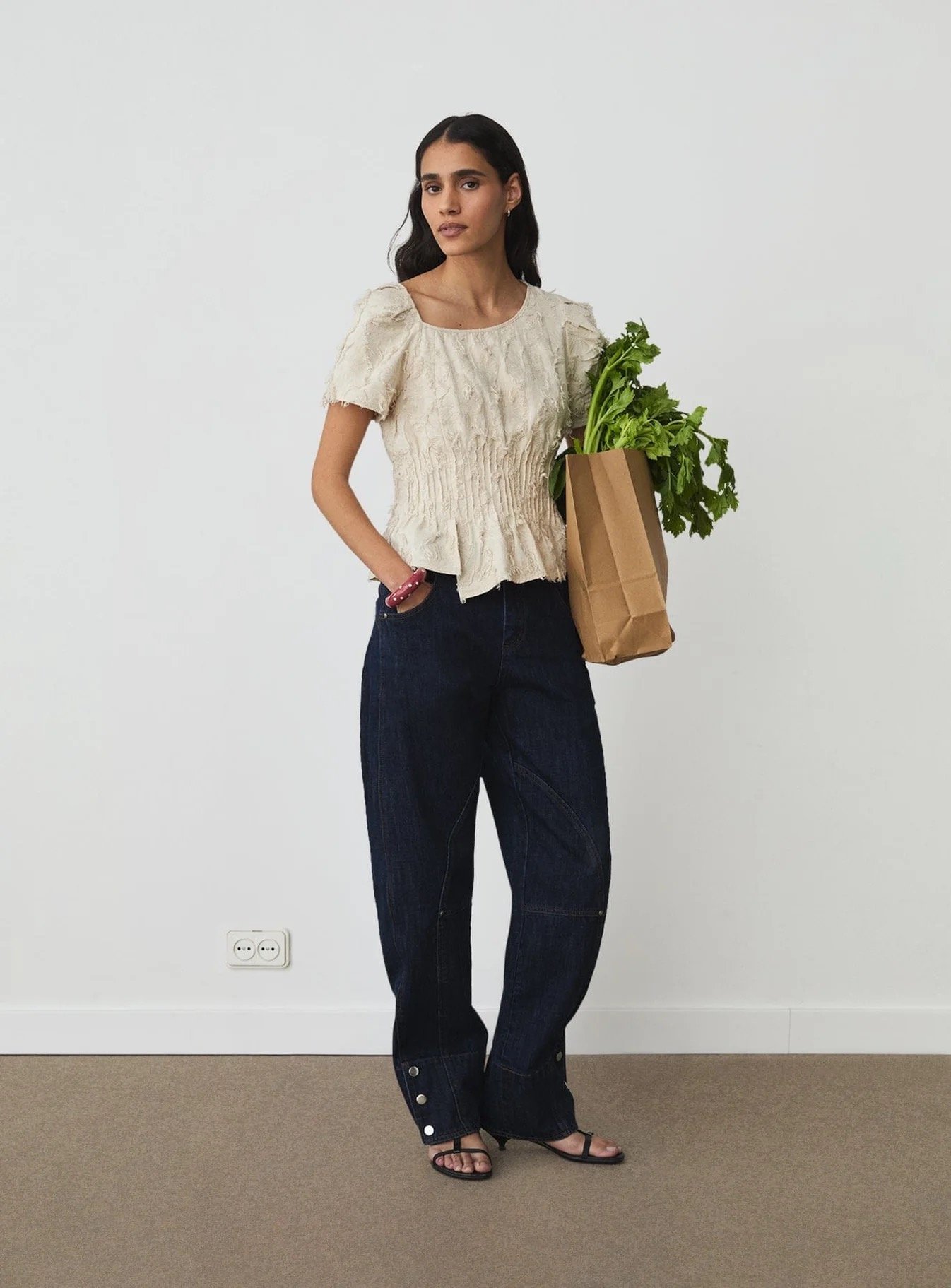 Image of LAAGAM PARADISE VAIANA ECRU BLOUSE