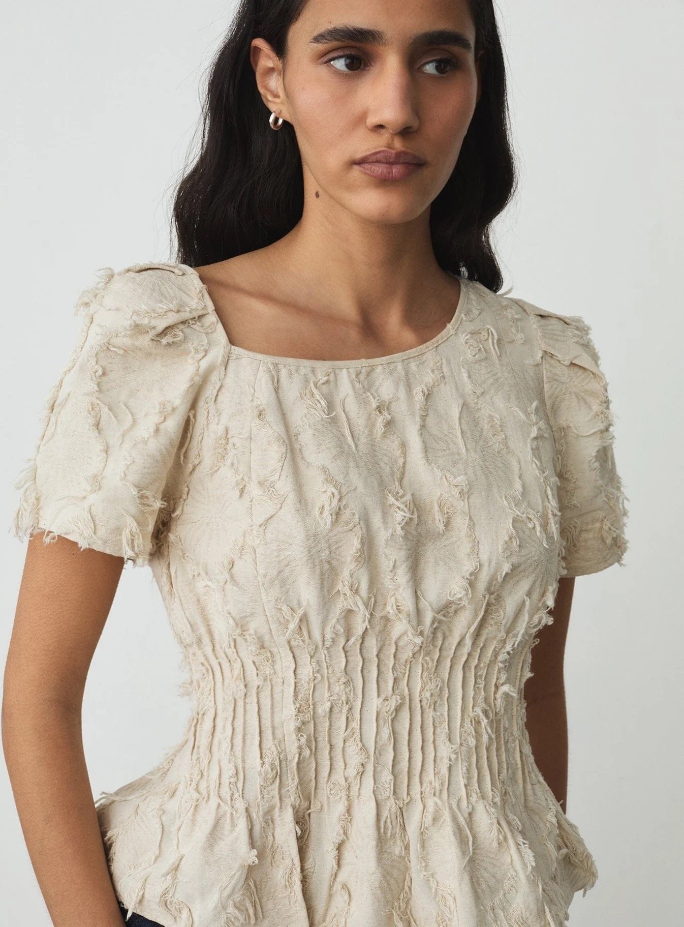 Image of LAAGAM PARADISE VAIANA ECRU BLOUSE