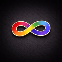 Image 1 of Neurodivergent Infinity Enamel Pin – Autism Acceptance Symbol
