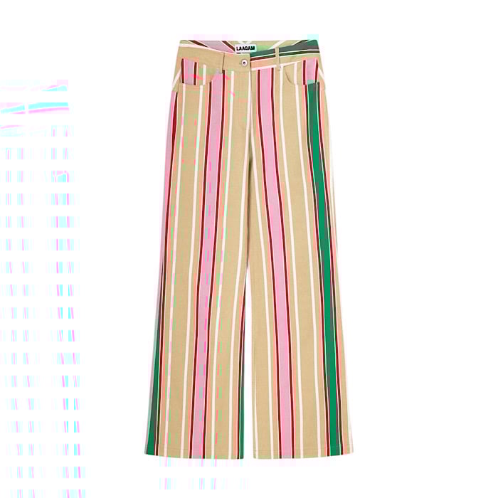 Image of LAAGAM PARADISE LEROY BROWN STRIPED TWILL PANTS