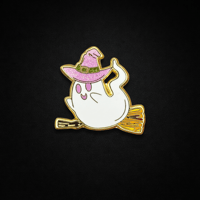 Image 1 of Ghost Enamel Pin | Cute Witch Ghost Halloween Pin