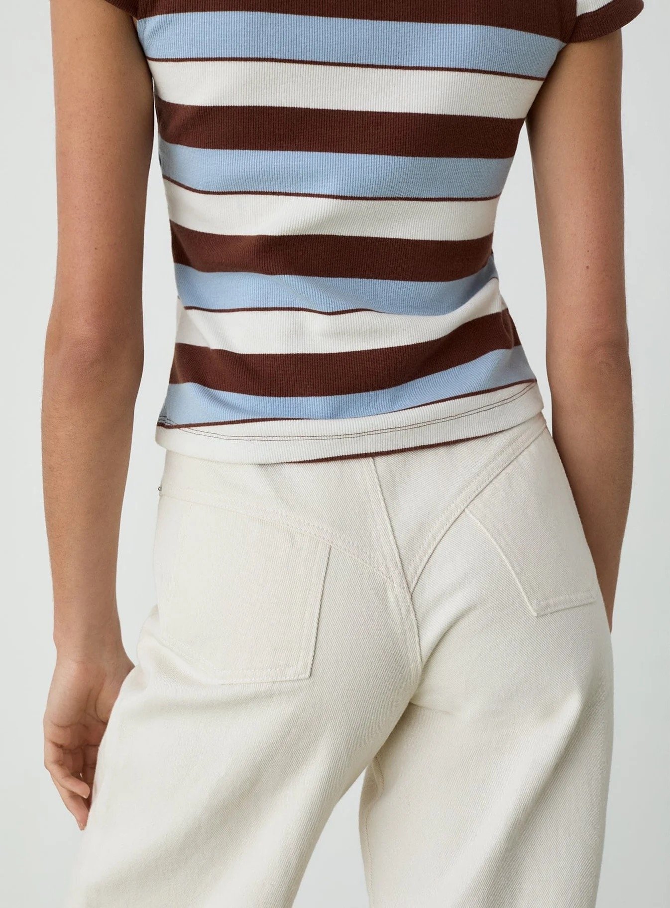 Image of LAAGAM PARADISE DALLAS ECRU DENIM PANTS