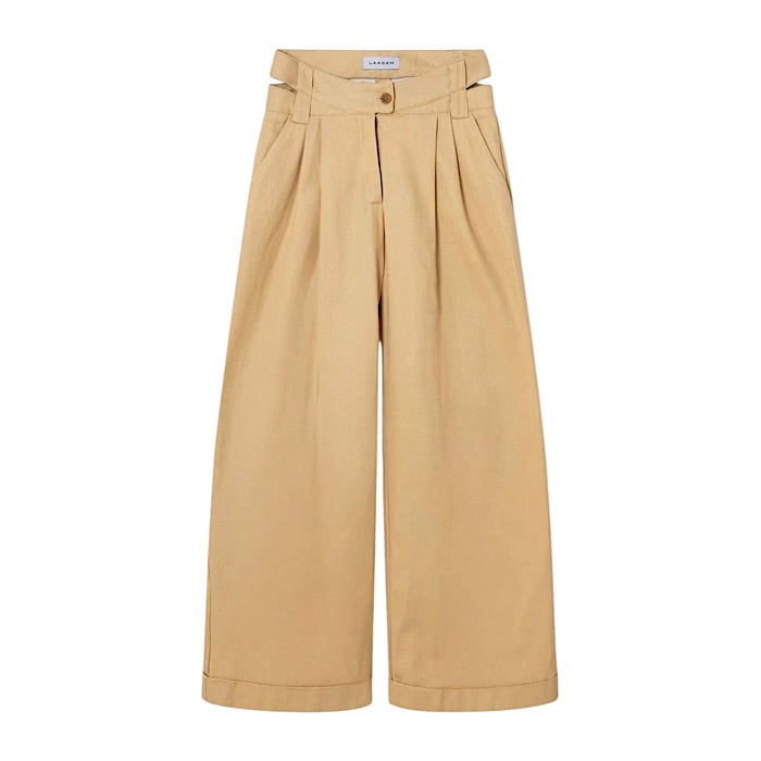 Image of LAAGAM PARADISE SMITH BEIGE SERGE PANTS