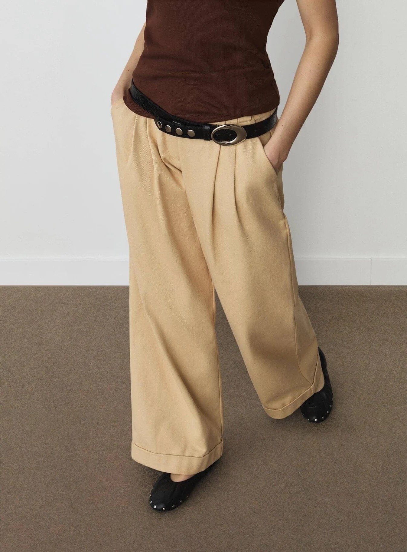 Image of LAAGAM PARADISE SMITH BEIGE SERGE PANTS