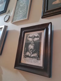 Image 4 of Memento Mori Print Art in a Distressed Wooden Frame
